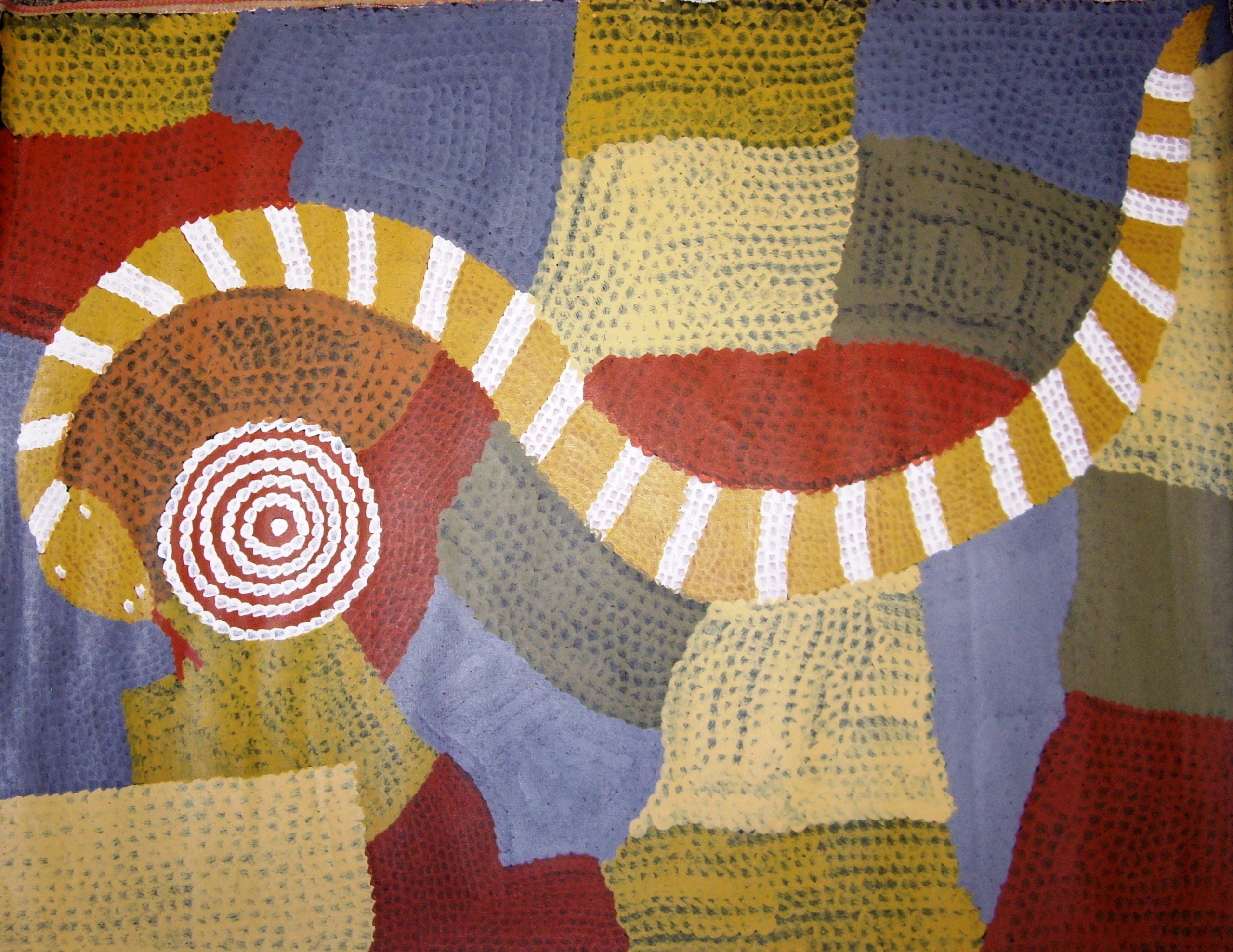 Billy Stockman Tjapaltjarri Carpet Snake Dreaming