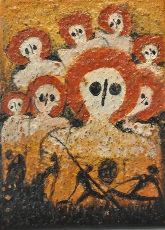 Hughie Ah Won Dry Season Hunting Aboriginal Artist Red Desert Dreamings Gallery